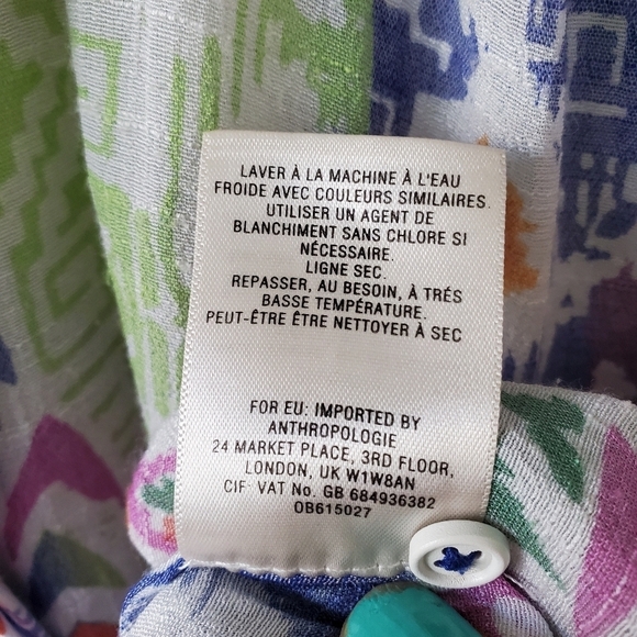 Anthropologie Maeve Bryanna Aztec Tribal Boho Shirt Top Size Large - Picture 15 of 16